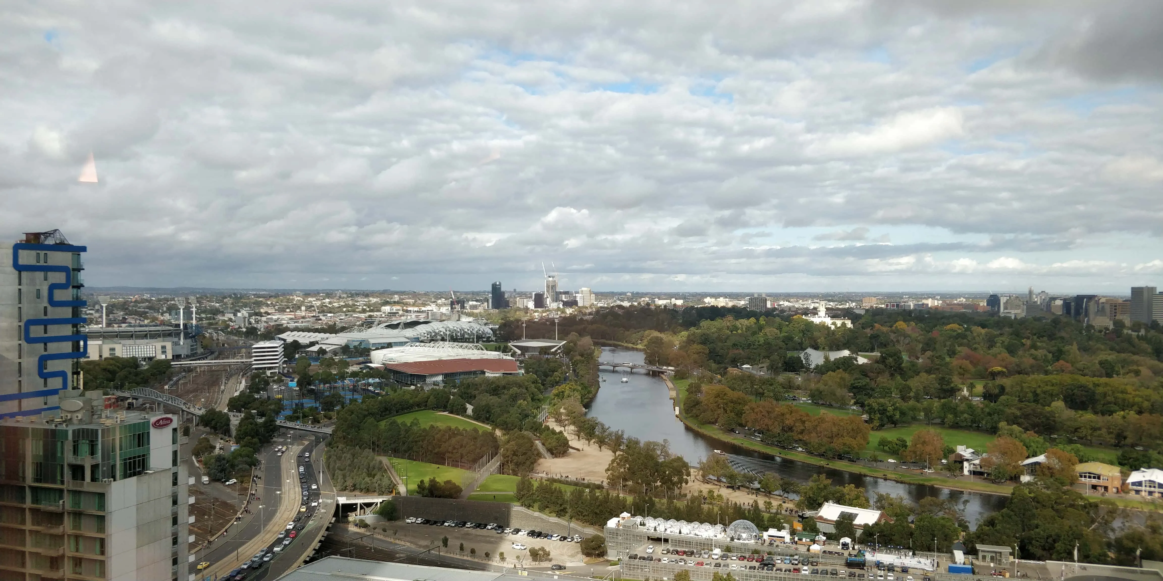 Yarra River with MCG to the Left