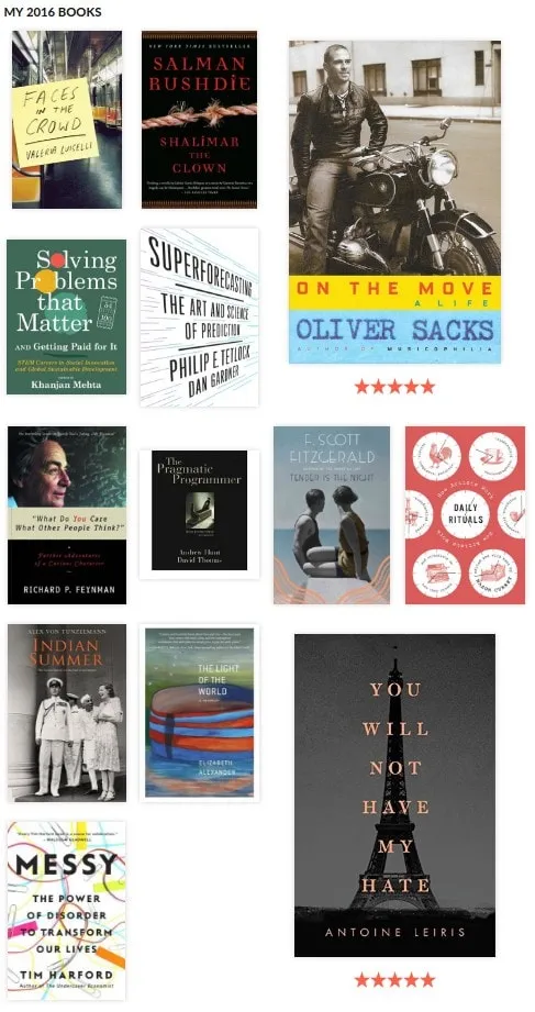 Some memorable books from this year