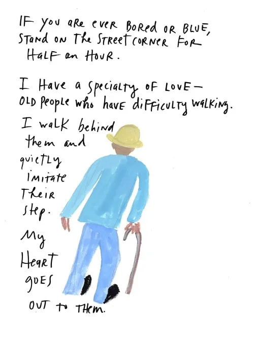 Image of a page from Maira Kalman's The Principles of Uncertainty