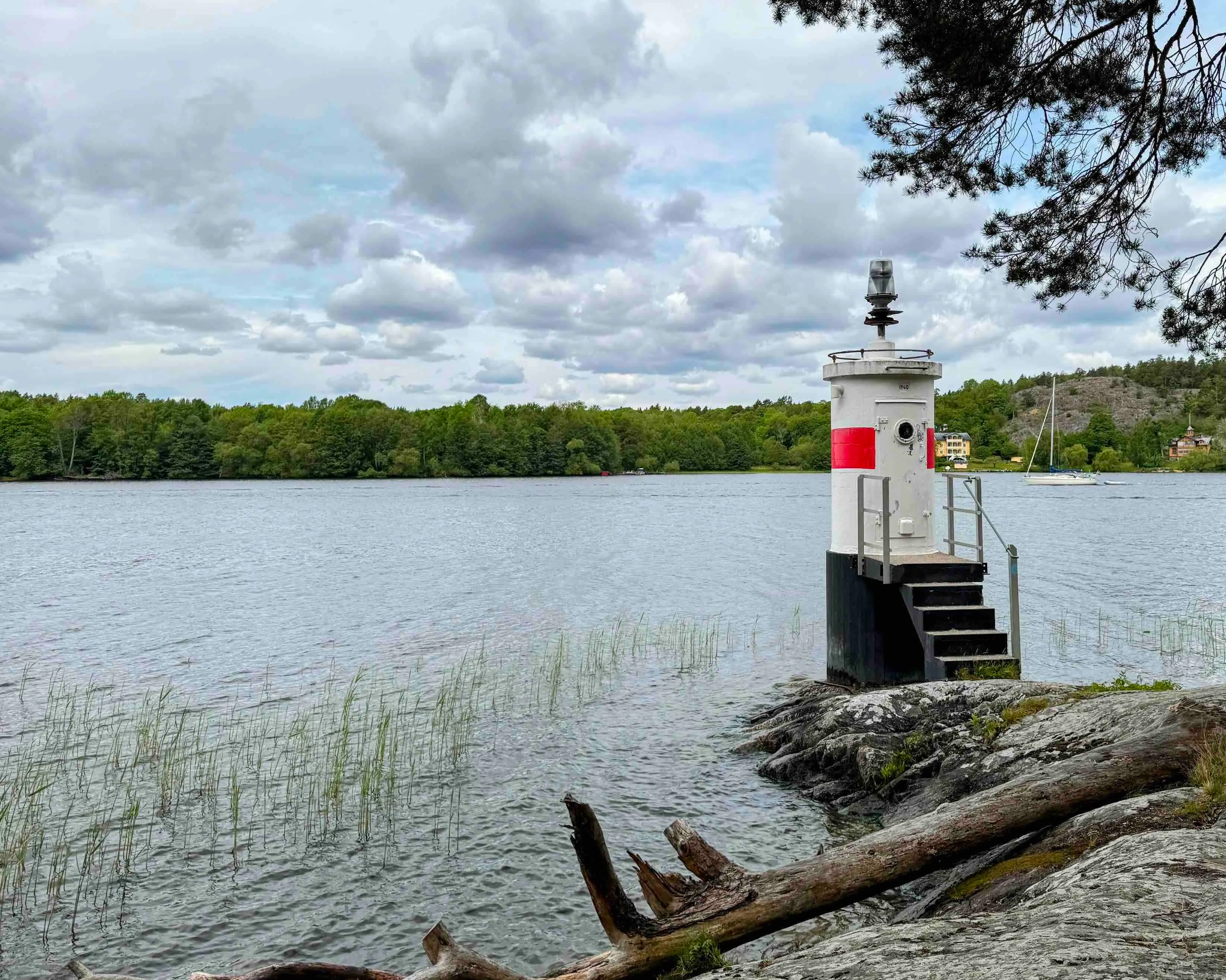 A lighthouse by the sea in Stockholm.