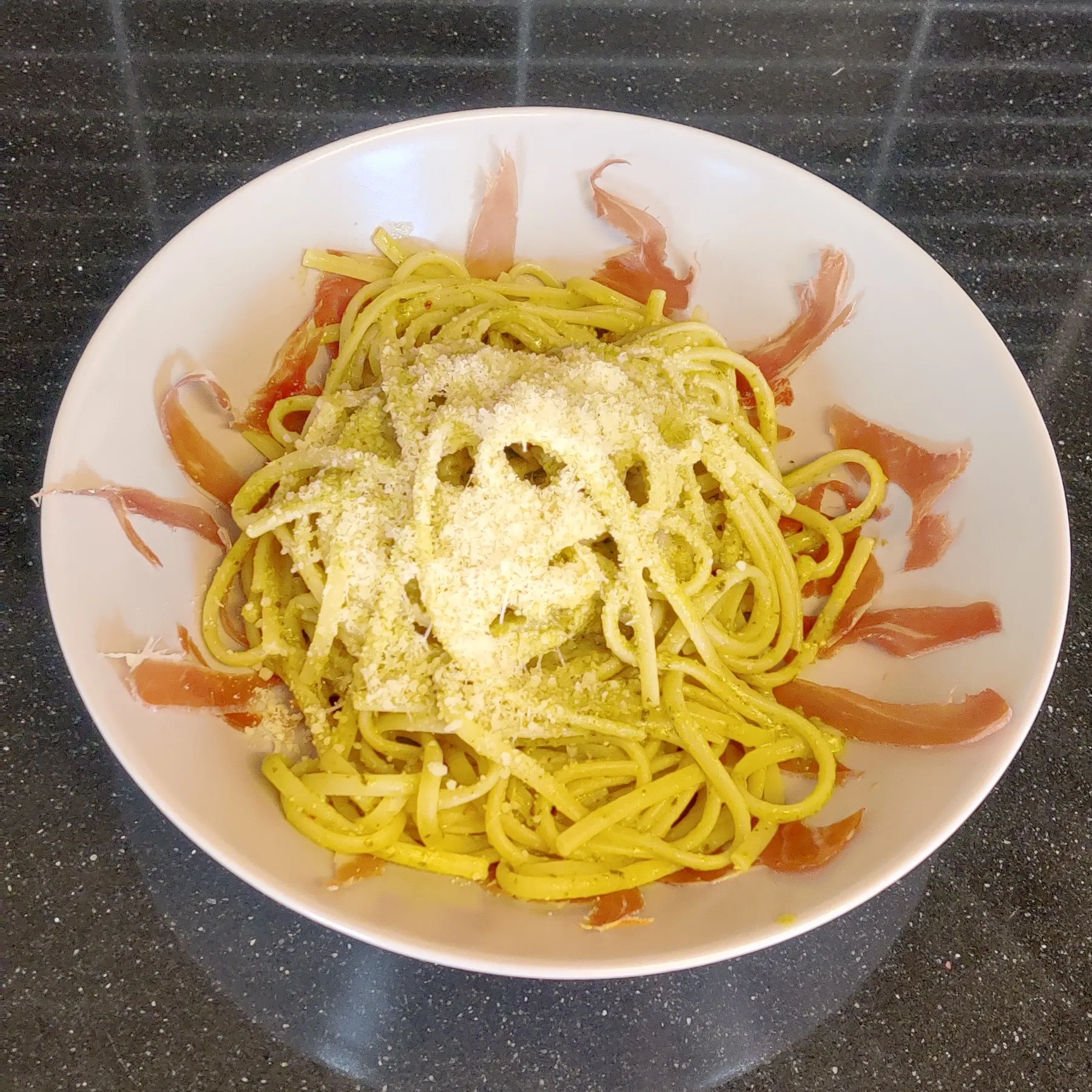 Prosciutto Pesto Pasta